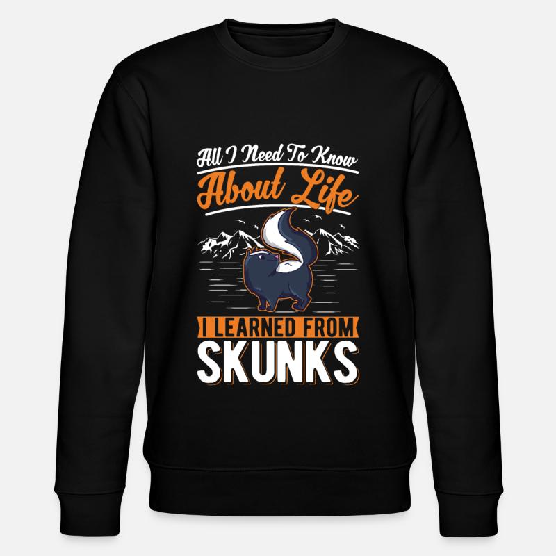 Skunk Gift - Stanley/Stella CHANGER Unisex Organic Sweatshirt - black