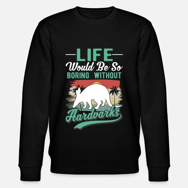 Erdferkel Geschenk Aardvark - Stanley/Stella Unisex Bio-Sweatshirt CHANGER  - Schwarz