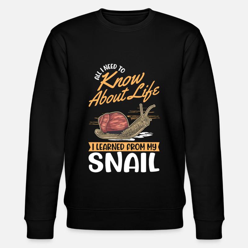 Snail Gift Vineyard Snail - Stanley/Stella CHANGER Unisex Organic Sweatshirt - black