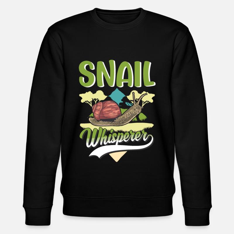 Snails Whisperer Vineyard Snail - Stanley/Stella CHANGER Unisex Organic Sweatshirt - black