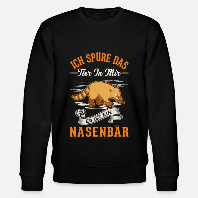 Coati Coati Proboscis Bear - Stanley/Stella CHANGER Unisex Organic Sweatshirt - black