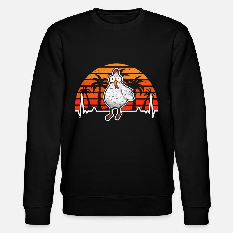 Poulets Heartbeat Chicken Farmer - Sweat bio CHANGER Stanley/Stella Unisexe - noir