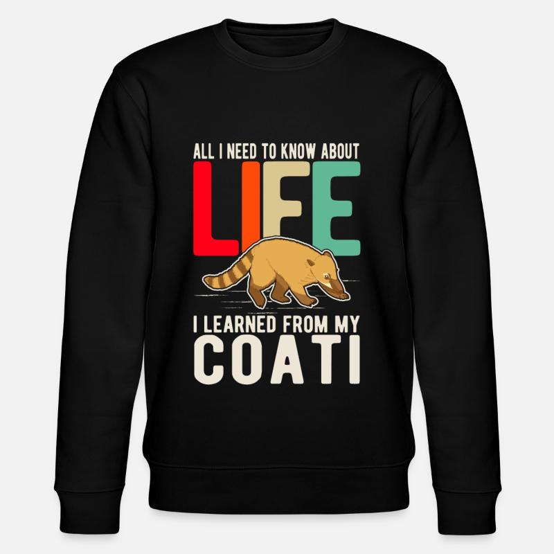 Nasenbär Geschenk Rüsselbär Coati - Stanley/Stella Unisex Bio-Sweatshirt CHANGER  - Schwarz