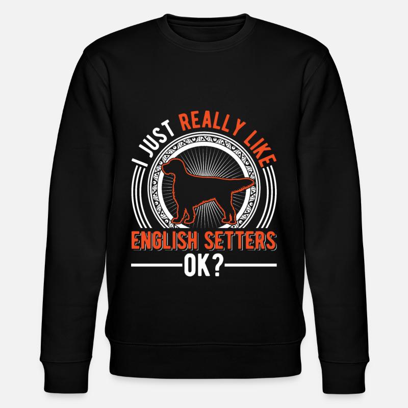 Setter anglais Englischer Setter - Sweat bio CHANGER Stanley/Stella Unisexe - noir