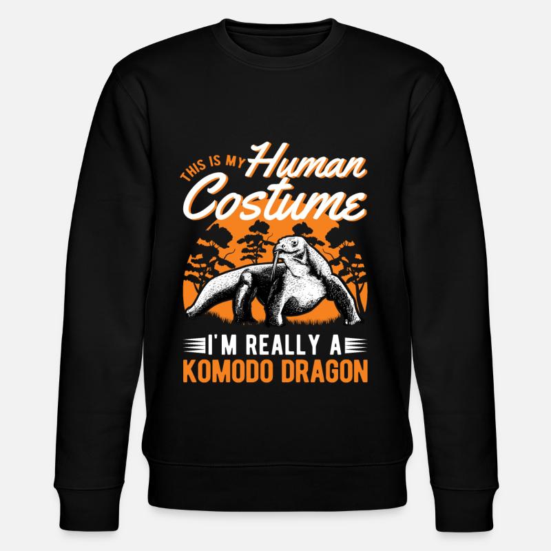 Komodowaran Human Costume Waran - Stanley/Stella Unisex Bio-Sweatshirt CHANGER  - Schwarz