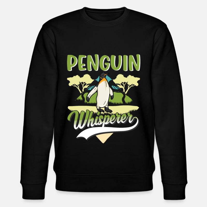 Penguin Whisperer Penguin - Stanley/Stella CHANGER Unisex Organic Sweatshirt - black