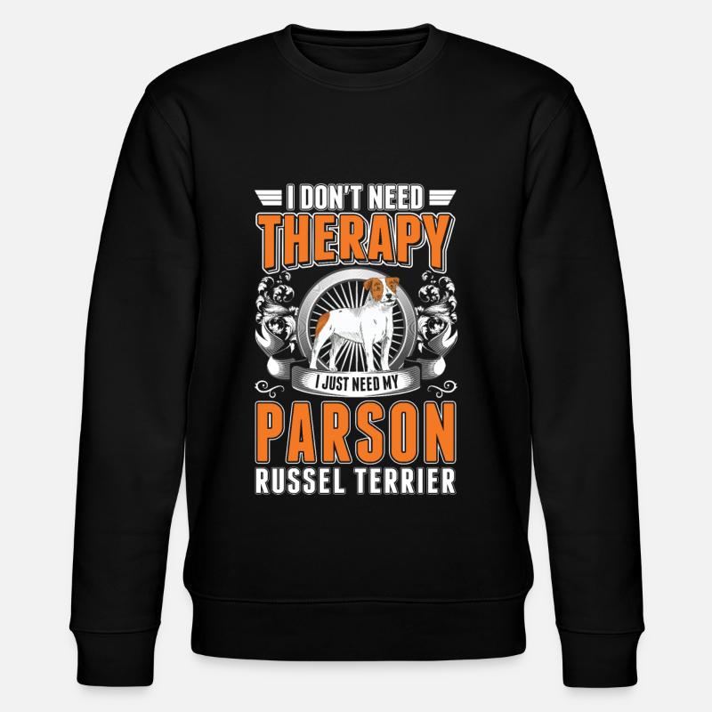 Parson Russell Terrier Therapy - Stanley/Stella CHANGER Unisex Organic Sweatshirt - black