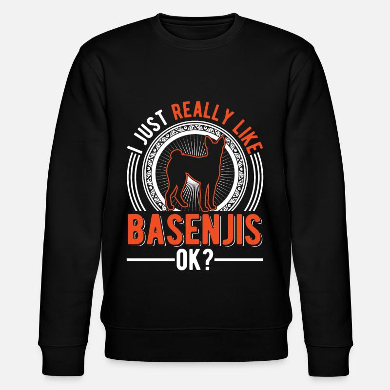 J’aime juste Basenjis - Sweat bio CHANGER Stanley/Stella Unisexe - noir