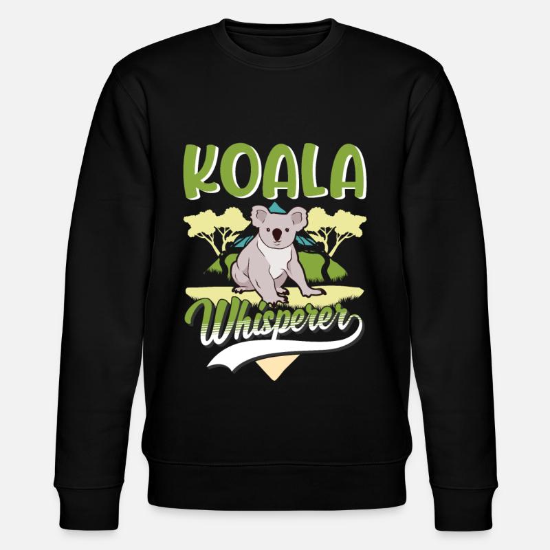 Koala Flüsterer Koalabär - Stanley/Stella Unisex Bio-Sweatshirt CHANGER  - Schwarz