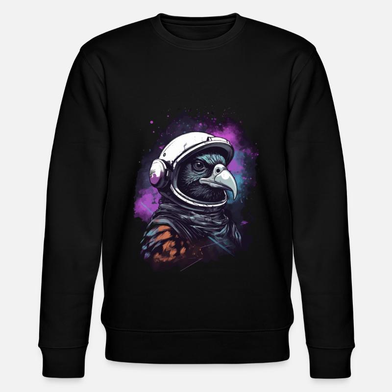 Crow Astronaut Raven - Stanley/Stella CHANGER Unisex Organic Sweatshirt - black