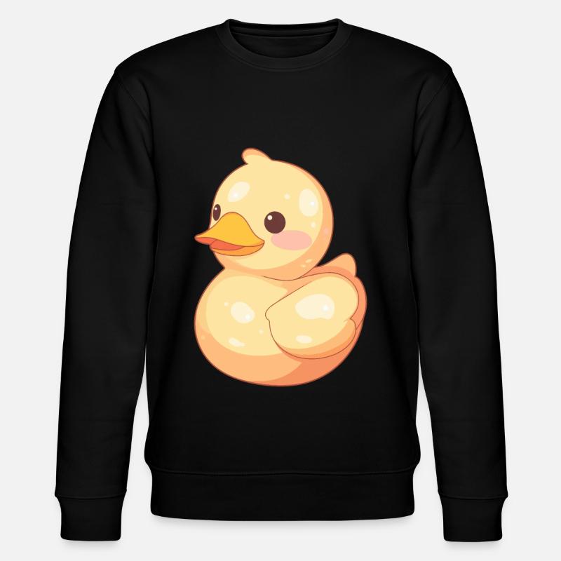 Gelbe Gummiente Badeente - Stanley/Stella Unisex Bio-Sweatshirt CHANGER  - Schwarz