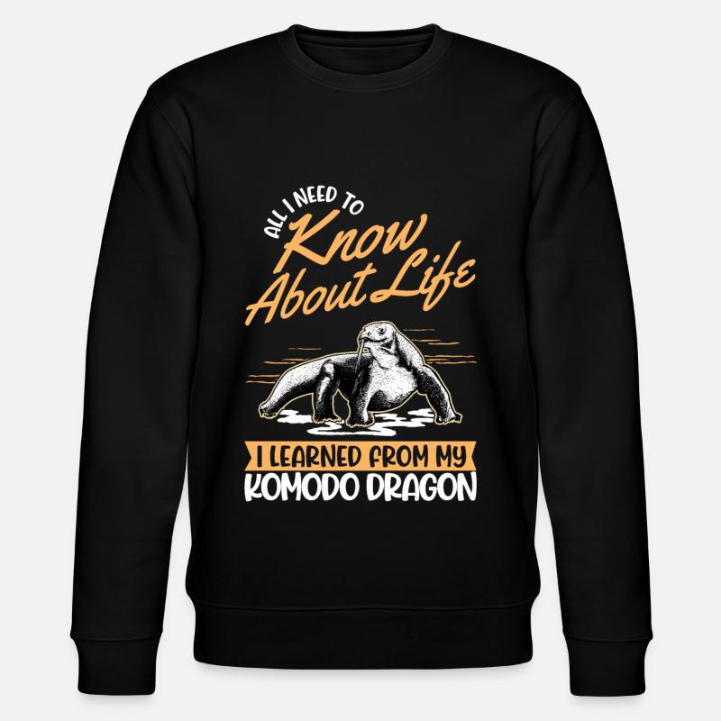 Komodowaran Komododrache Waran - Stanley/Stella Unisex Bio-Sweatshirt CHANGER - Schwarz