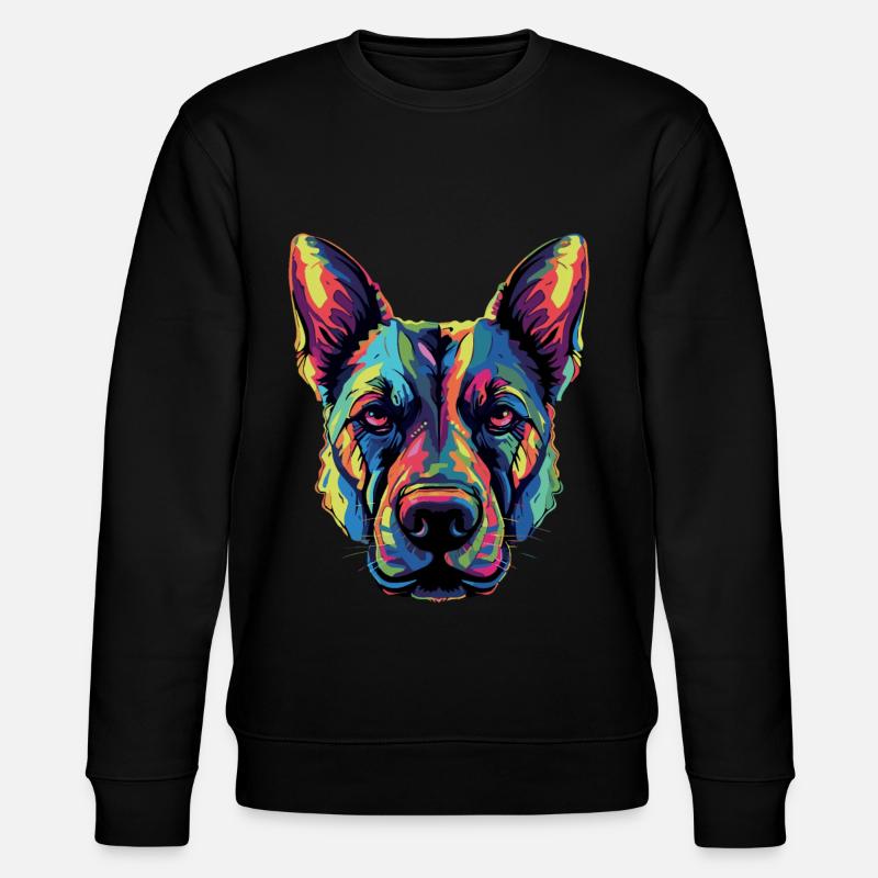 Malinois Belgian Shepherd - Stanley/Stella CHANGER Unisex Organic Sweatshirt - black