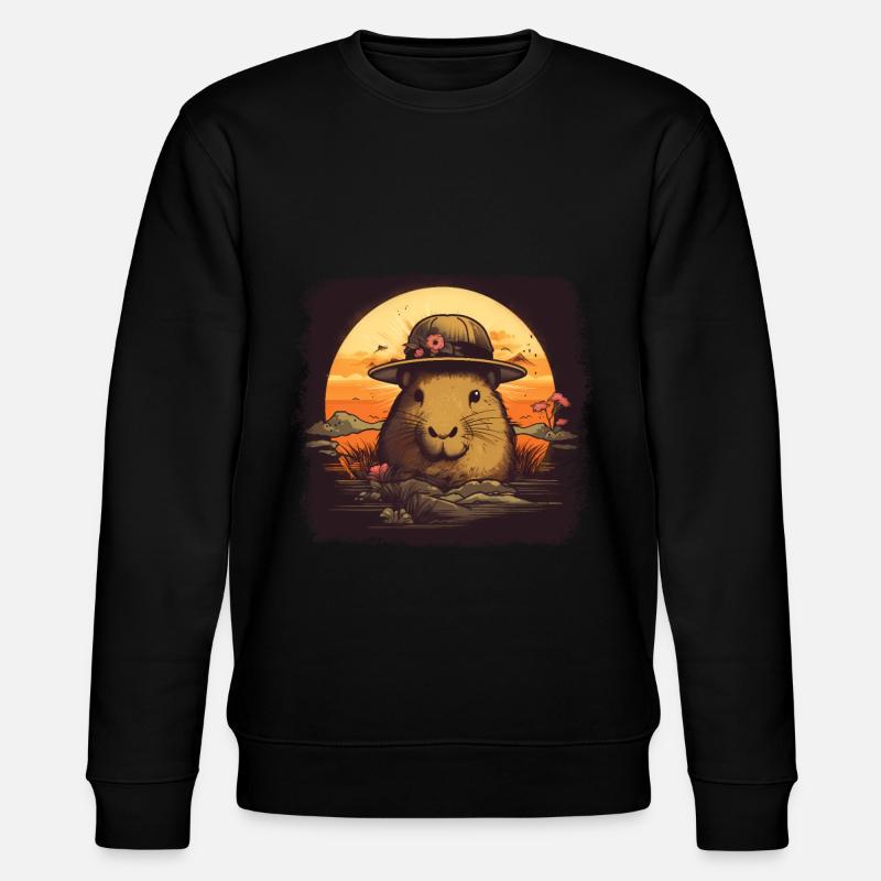 Capybara Gift Capybara - Stanley/Stella CHANGER Unisex Organic Sweatshirt - black