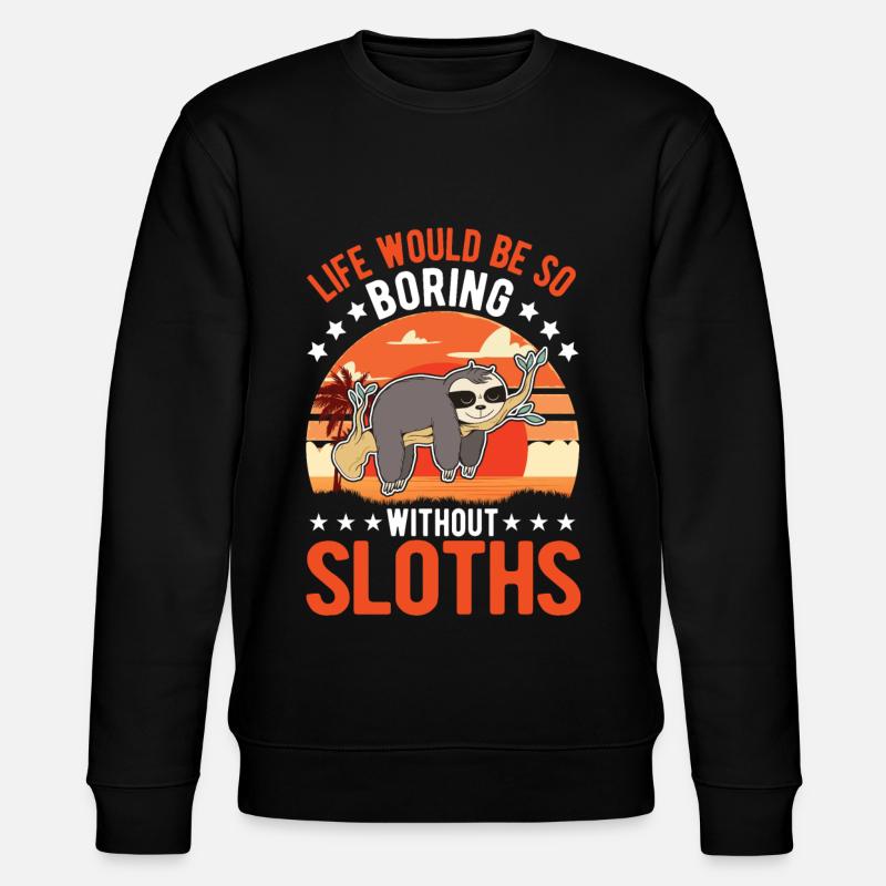 Sloth Gift Sloth - Stanley/Stella CHANGER Unisex Organic Sweatshirt - black