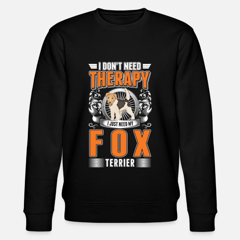 Fox Terrier Therapy - Stanley/Stella CHANGER Unisex Organic Sweatshirt - black