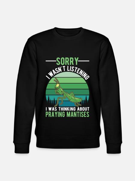 Gottesanbeterin Geschenk Mantis Fangschrecke - Stanley/Stella Unisex Bio-Sweatshirt CHANGER  - Schwarz