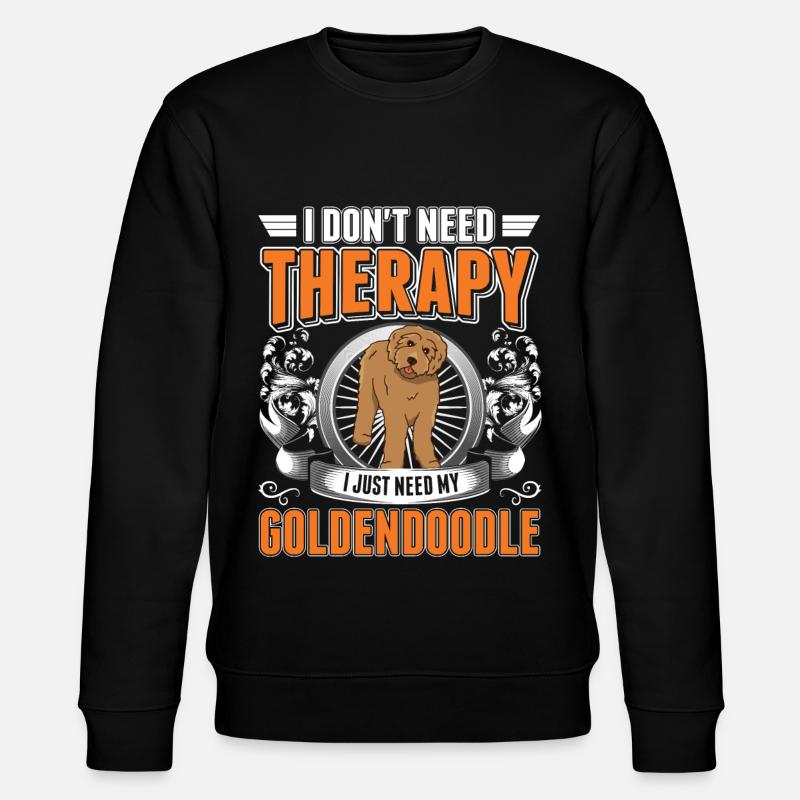 Goldendoodle Therapy - Stanley/Stella CHANGER Unisex Organic Sweatshirt - black