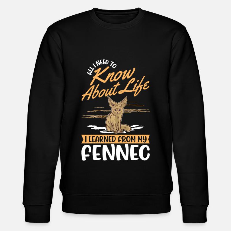 Fennec Gift Desert Fox - Stanley/Stella CHANGER Unisex Organic Sweatshirt - black