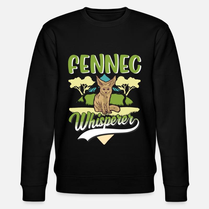Fennek Flüsterer Fennec Wüstenfuchs - Stanley/Stella Unisex Bio-Sweatshirt CHANGER  - Schwarz