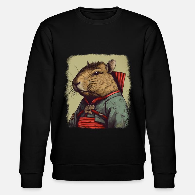 Capybara Samouraï Wasserschwein - Sweat bio CHANGER Stanley/Stella Unisexe - noir