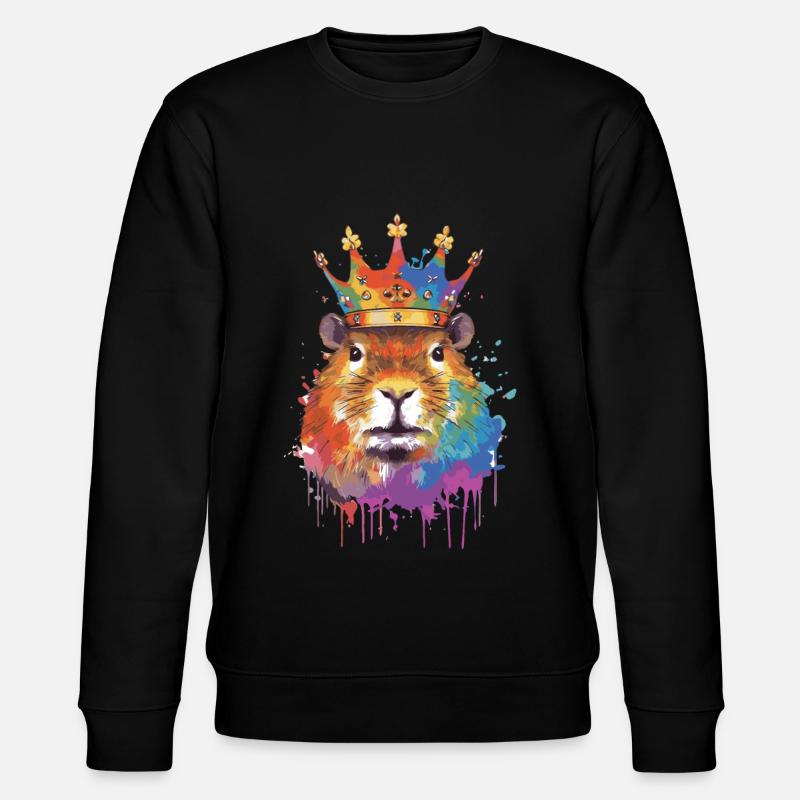 Capybara avec capybara couronne - Sweat bio CHANGER Stanley/Stella Unisexe - noir