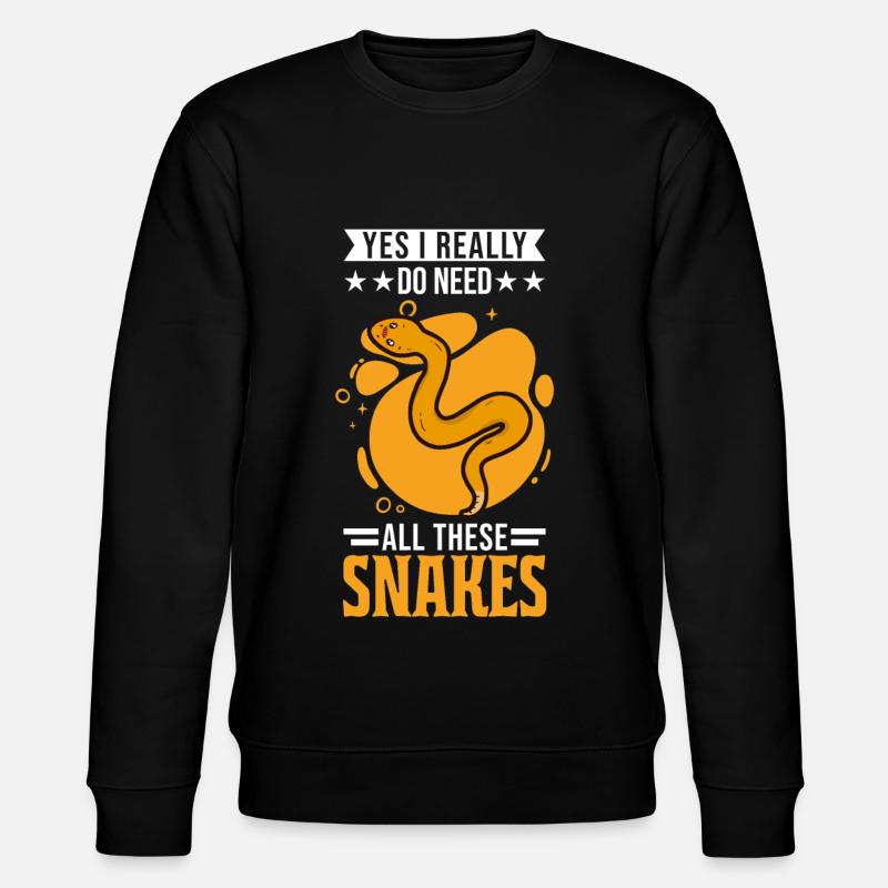 Snake Owner Snake Lover - Stanley/Stella CHANGER Unisex Organic Sweatshirt - black