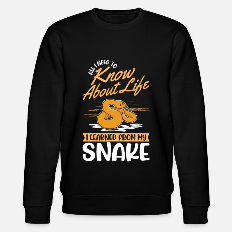 Snake Owners Snake Lovers - Stanley/Stella CHANGER Unisex Organic Sweatshirt - black