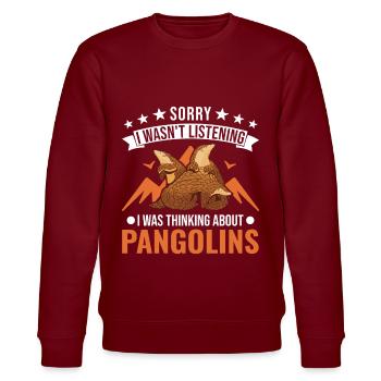 Pangolin Geschenk Schuppentier - Stanley/Stella Unisex Bio-Sweatshirt CHANGER  - Burgunderrot - Vorne - Nik (191cm) & Marisol (170cm)