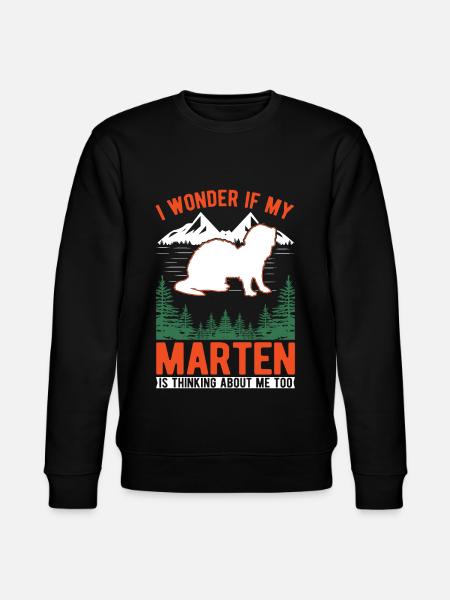 Marder Geschenk Baummarder Nerz - Stanley/Stella Unisex Bio-Sweatshirt CHANGER  - Schwarz