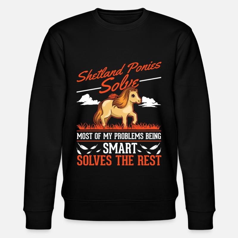 Shetland poney cadeau Shetty - Sweat bio CHANGER Stanley/Stella Unisexe - noir