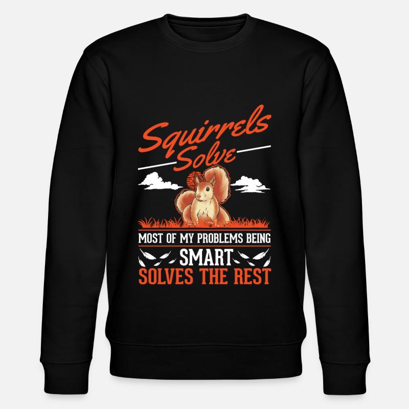 Eichhörnchen Geschenk Grauhörnchen Squirrel - Stanley/Stella Unisex Bio-Sweatshirt CHANGER  - Schwarz