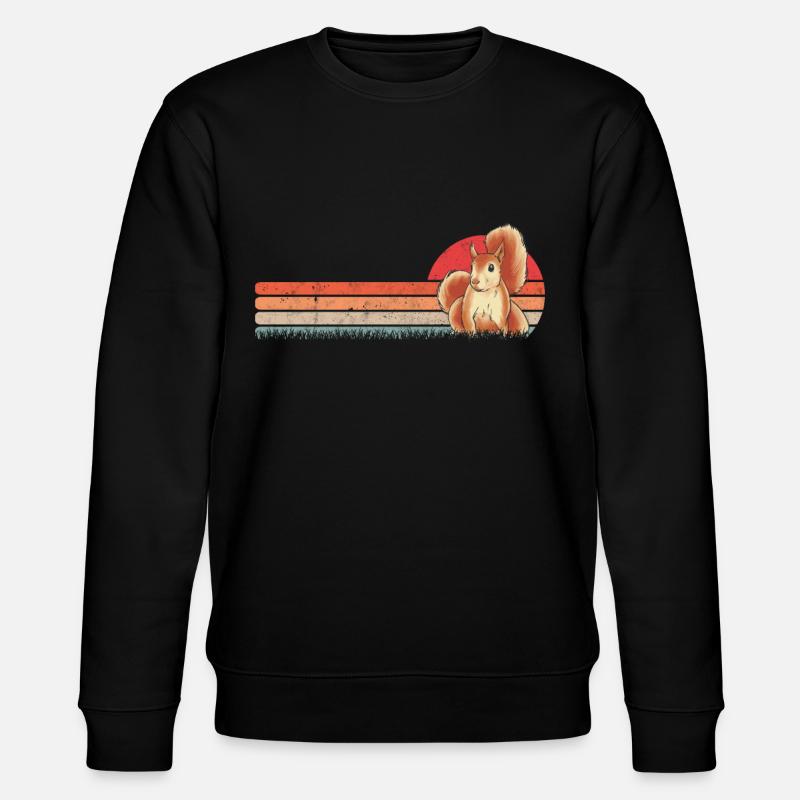 Eichhörnchen Écureuil rétro - Sweat bio CHANGER Stanley/Stella Unisexe - noir