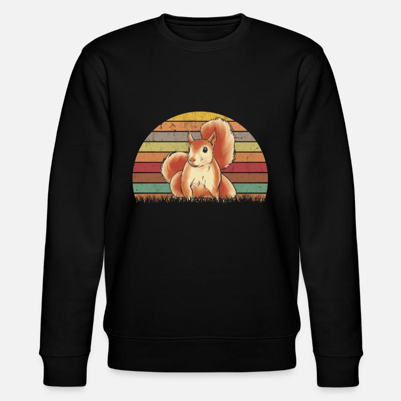 Eichhörnchen Écureuil rétro - Sweat bio CHANGER Stanley/Stella Unisexe - noir