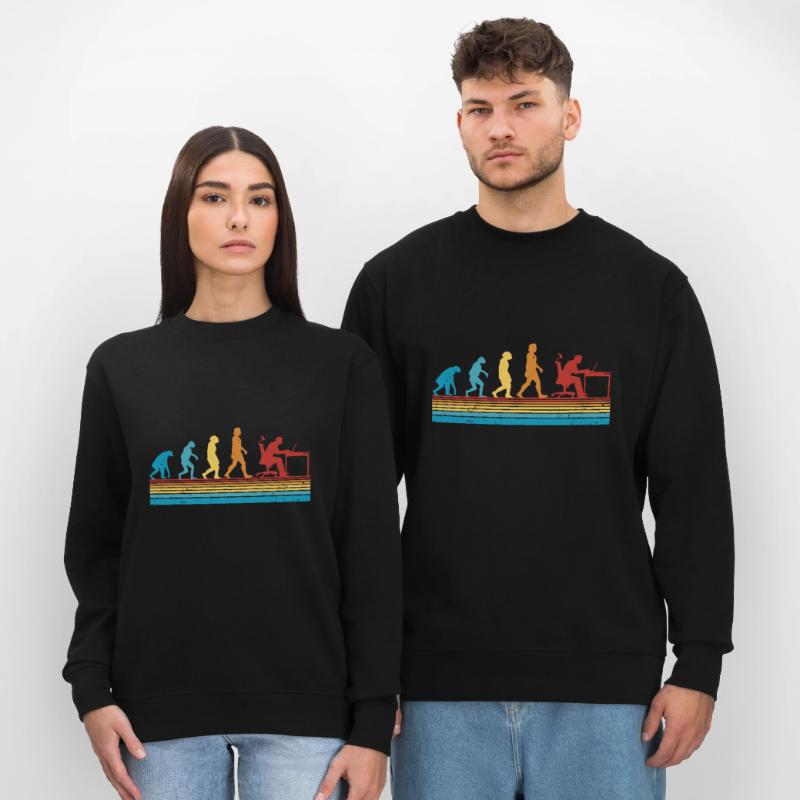 Informatiker Evolution Programmierer Nerd Stanley/Stella Unisex Bio-Sweatshirt CHANGER 