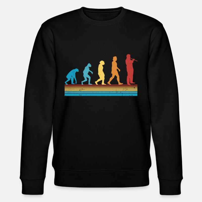 Flute Evolution Flute Flautist - Stanley/Stella CHANGER Unisex Organic Sweatshirt - black