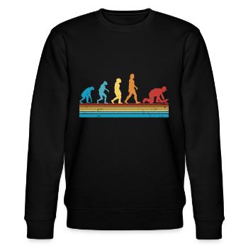Carreleur Evolution Retro - Sweat bio CHANGER Stanley/Stella Unisexe - noir - Devant - Nik (191cm) & Marisol (170cm)