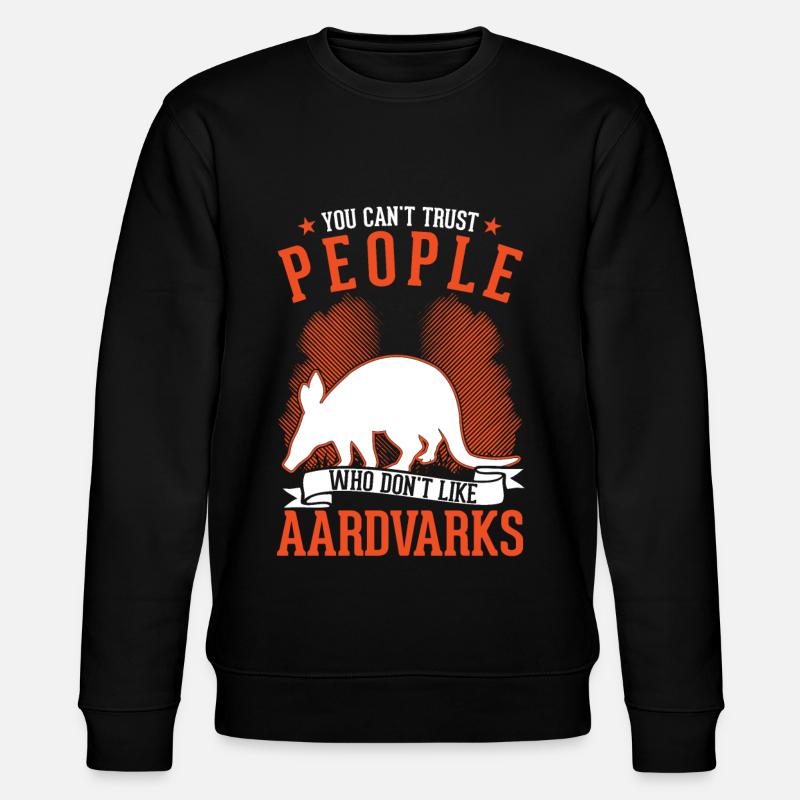Erdferkel Geschenk Aardvark - Stanley/Stella Unisex Bio-Sweatshirt CHANGER  - Schwarz