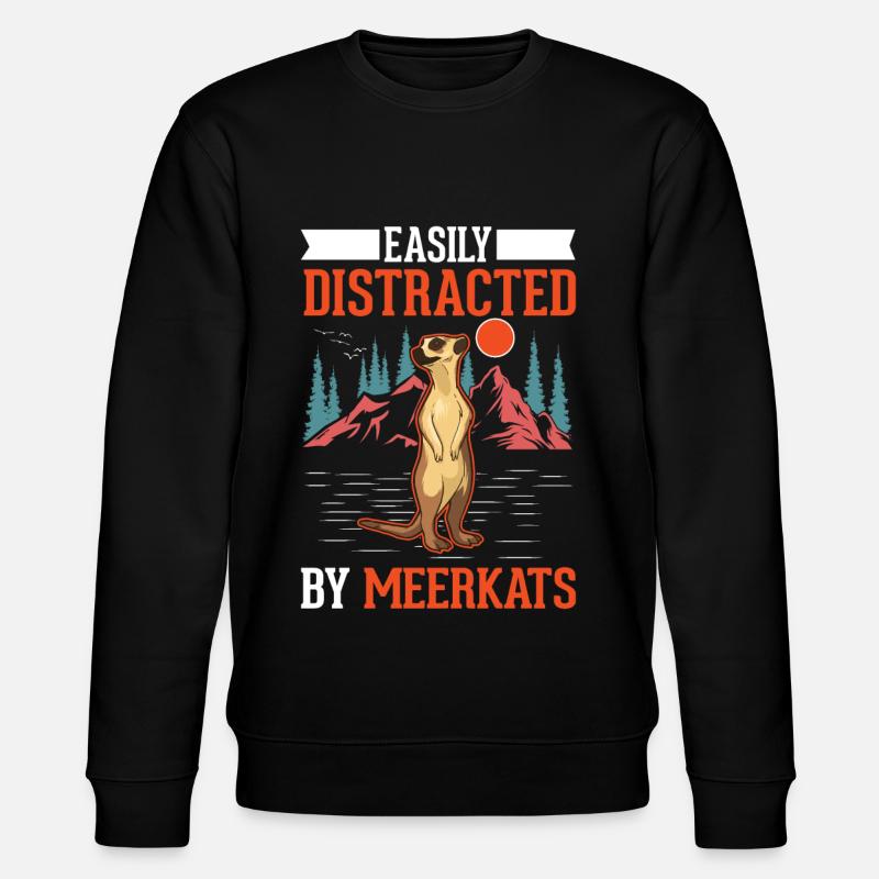 Meerkat Gift Meerkat - Stanley/Stella CHANGER Unisex Organic Sweatshirt - black