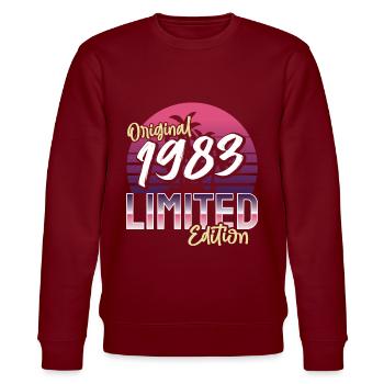 SW 1983 édition originale limitée - Sweat bio CHANGER Stanley/Stella Unisexe - bordeaux - Devant - Nik (191cm) & Marisol (170cm)