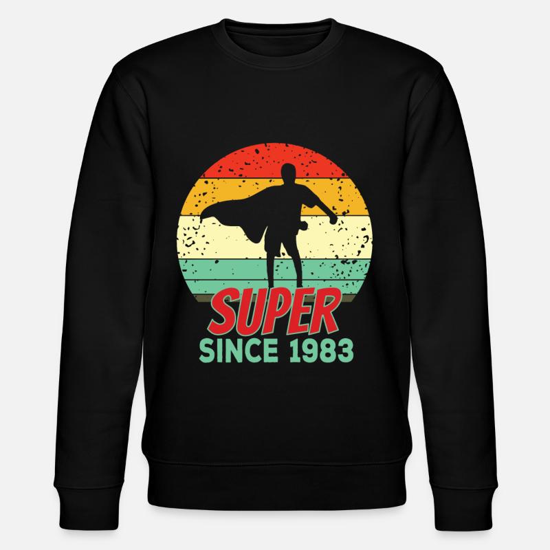 Super since 1983 - Stanley/Stella CHANGER Unisex Organic Sweatshirt - black