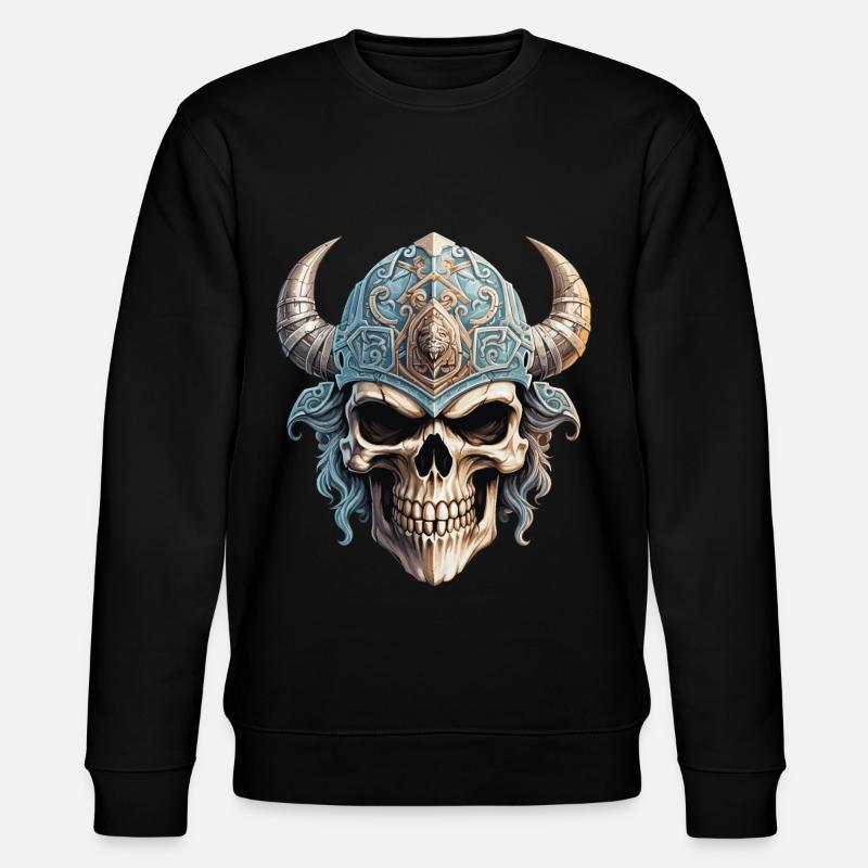 Wikinger-Schädel - Stanley/Stella Unisex Bio-Sweatshirt CHANGER  - Schwarz