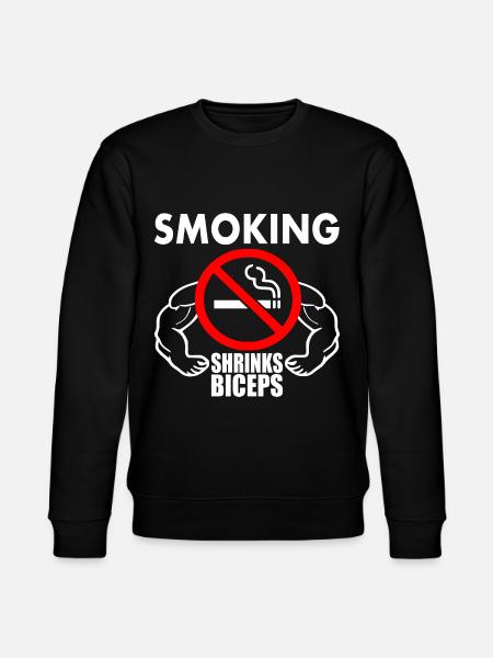 Smoking shrinks the biceps - Stanley/Stella CHANGER Unisex Organic Sweatshirt - black