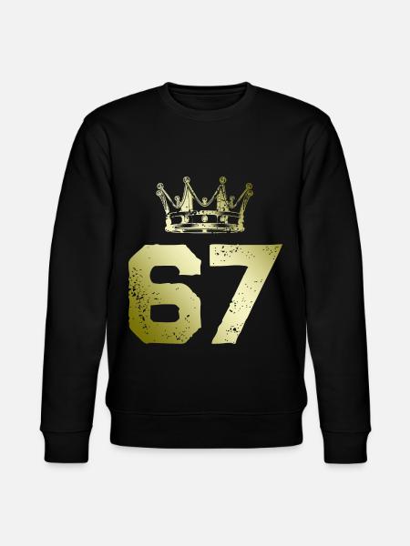 67 Nummerkrone - Stanley/Stella økologisk unisex-sweatshirt CHANGER - sort