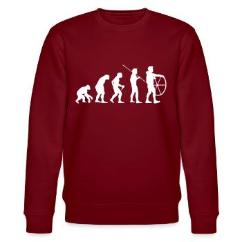 Captain Evolution Sailing Regatta Gift Skipper - Stanley/Stella CHANGER Unisex Organic Sweatshirt - burgundy - Front - Nik (191cm) & Marisol (170cm)