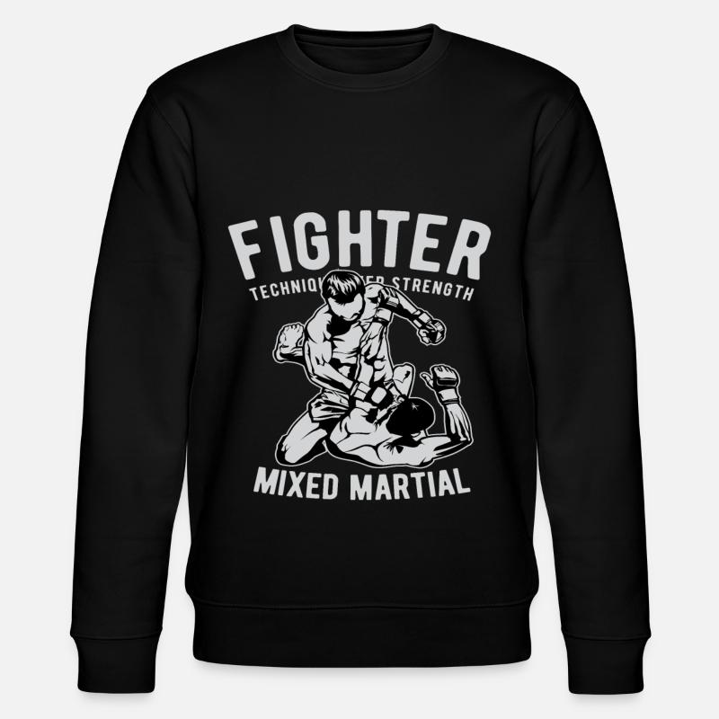 Fighter, MMA, Boxing - Stanley/Stella CHANGER Unisex Organic Sweatshirt - black