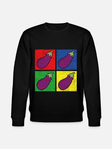 eggplant - Stanley/Stella CHANGER Unisex Organic Sweatshirt - black