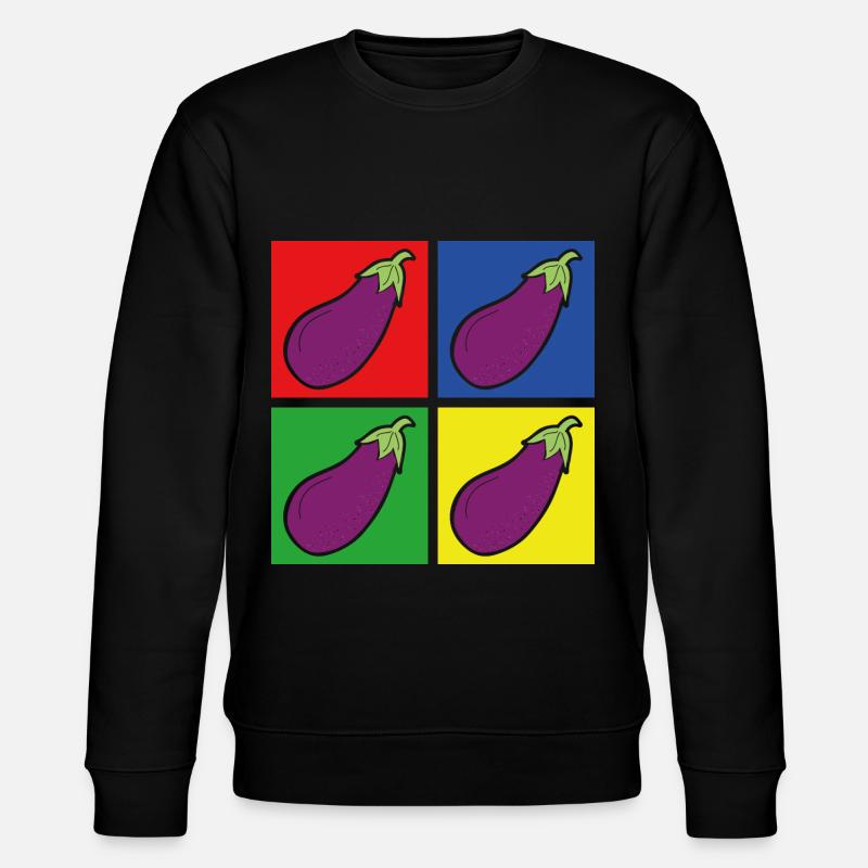 eggplant - Stanley/Stella CHANGER Unisex Organic Sweatshirt - black