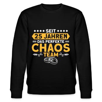 Verheiratet Ehepaar Silberhochzeit - Stanley/Stella Unisex Bio-Sweatshirt CHANGER  - Schwarz - Vorne - Nik (191cm) & Marisol (170cm)
