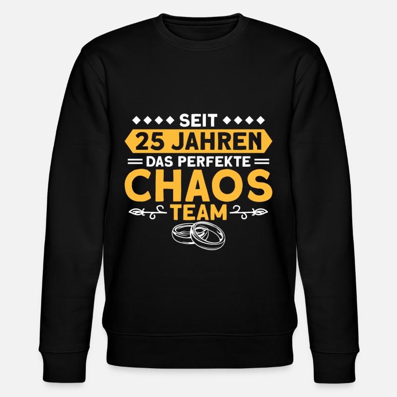 Verheiratet Ehepaar Silberhochzeit - Stanley/Stella Unisex Bio-Sweatshirt CHANGER  - Schwarz